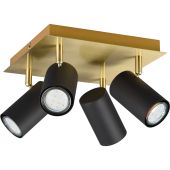 Trio Marley 802430480 mat zwart met goud spot