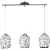 Searchlight Crackle 8069-3WH hanglamp van wit mozaiek glas