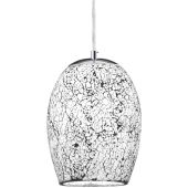 Searchlight Crackle 8069WH wit mozaiek glazen hanglamp