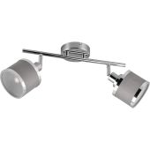 Trio Arosa 812100206 chromen spot met grijs textiel