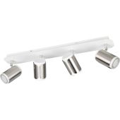Trio Gillan 814500407 wit met staalkleurige spot