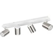 Trio Gillan 814500407 wit met staalkleurige spot