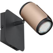 Trio Gillan 814570165 zwart met koffiekleurige wandspot