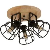 Searchlight Vision 81698-3BK zwarte spot met houten plaat