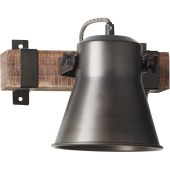 Brilliant Decca 85810/46 zwarte spot van hout en staal