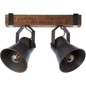 Brilliant Decca 85829/46 zwarte spot van hout en staal