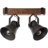 Brilliant Decca 85829/46 zwarte spot van hout en staal