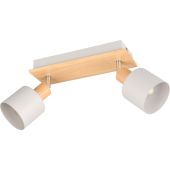 Trio Shanti 862700276 grijze spot met houtkleur