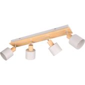 Trio Shanti 862700476 grijze spot met houtkleur