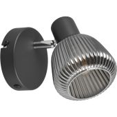Trio Tarifa 862800132 verchroomd glazen wandlamp