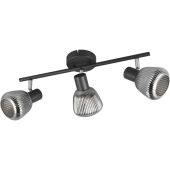 Trio Tarifa 862800332 zwarte spot met ribbelglas