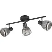 Trio Tarifa 862800332 zwarte spot met ribbelglas