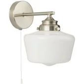 Searchlight School House 8708-1SS mat stalen badkamerlamp