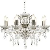 Searchlight Paris 8738-8SS staal kleurige kroonluchter met kristal