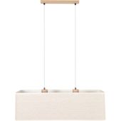 Britop Boho 873910274 eikenhouten hanglamp met linnen kap