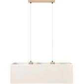 Britop Boho 873910274 eikenhouten hanglamp met linnen kap