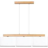 Britop Cadre 875210374 eikenhouten hanglamp met witte kappen