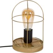 Britop Netuno 88159151 zwart met goud tafellamp met grenenhout