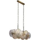Searchlight Wagon Wheel 88210-10BZ messing hanglamp met amber glas