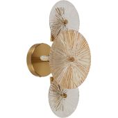 Searchlight Wagon Wheel 88210-6BZ messing wandlamp met amber glas