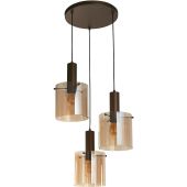 Searchlight Sweden 88910-3MO mokka met amber kleurige hanglamp