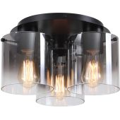 Searchlight Zweden 88911-3BK rookkleurig ombre glas