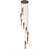 Searchlight Zweden 88920-8MO mokka hanglamp met amber glas