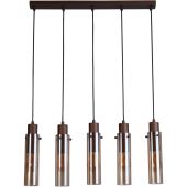 Searchlight Zweden 88921-5MO mokka hanglamp met amber glas