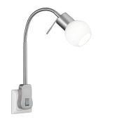 Trio Fred 891770107 stekkerlamp staal