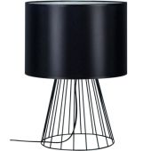 Britop Swan 89249104 zwarte tafellamp van metaaldraad en textiel