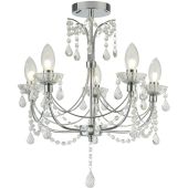 Searchlight Autumn 9037-5CC kristallen kroonluchter voor de badkamer