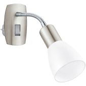 Eglo Dakar 3 plug wandlamp Basic 92935 nikkel wit