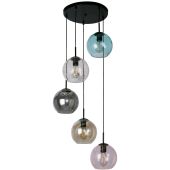 Searchlight Mardi Gras 94005-5BK kleurrijke hanglamp