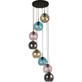 Searchlight Mardi Gras 94008-8BK kleurrijke hanglamp