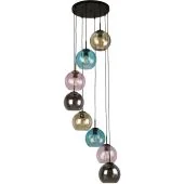 Searchlight Mardi Gras 94008-8BK kleurrijke hanglamp