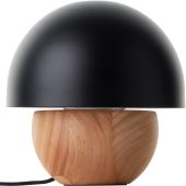 Brilliant Nalam 94701/76 zwart metalen tafellamp met houten voet