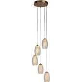 Searchlight Cyclone 97291-5CP champagne kleurige hanglamp
