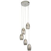 Searchlight Cyclone 97291-5SM rookglazen hanglamp