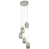 Searchlight Cyclone 97291-5SM rookglazen hanglamp