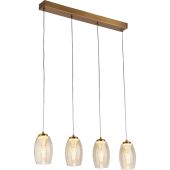 Searchlight Cyclone 97292-4CP champagne kleurige hanglamp