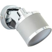 Brilliant Alexia 99303/22 chromen spot met grijs textiel