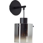 Wandlamp Simonis rookglas 34cm