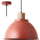 Brilliant Erena 99836/01 rode hanglamp met hout
