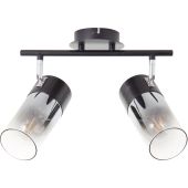 Brilliant Alia 99862/93 zwart met rookglazen spot