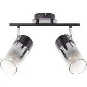 Brilliant Alia 99862/93 zwart met rookglazen spot