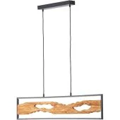 Brilliant Chaumont G99821/76 zwarte hanglamp met hout