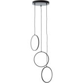 Brilliant Chaumont G99891/76 mat zwarte hanglamp met ringen