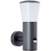 Brilliant Cliff 96476/63 antraciet grijze buitenlamp met bewegingsmelder