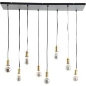 Brilliant Darcia 99815/06 zwart met messing hanglamp
