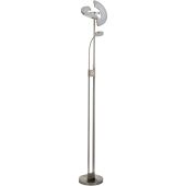 Searchlight Gio EU1024SNCC staal kleurige uplighter met leeslamp